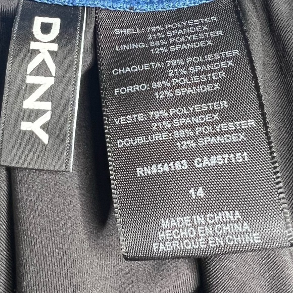 DKNY Women's Blue Stretch Moderate Coverage Peek-a-boo One Piece Swimsuit - Picture 8 of 10